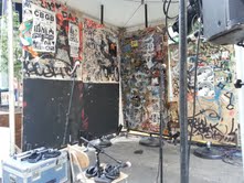 A set that mimics the old space at CBGB in the old days