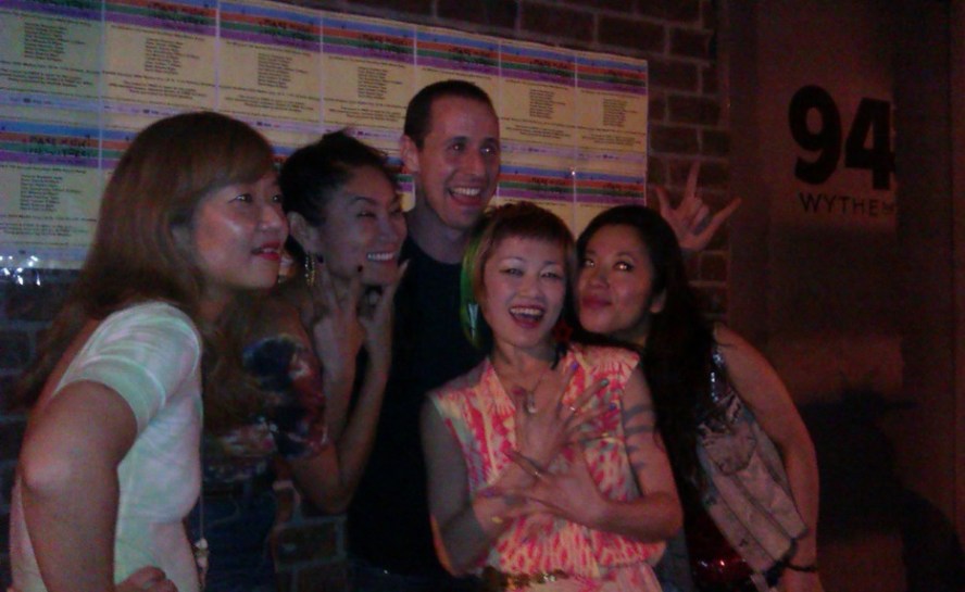 Hard Nips and Avi Wisnia in front of Kinfolk Studios in Williamsburg on June 21, 2013