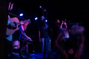 (Left to Right): Rench on Guitar, Landry McMeans on Dobro, and R-Son