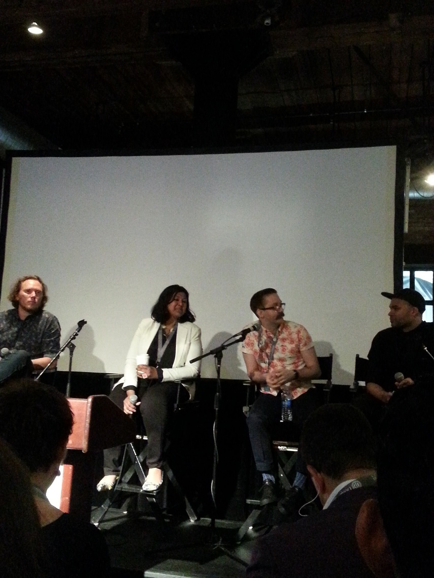 L-R: Trond Hansen (Kite), Vandna Cheena Jain (Blippar), Ben Wilson (Refinery29), and Adrian Covert (Fast Company)