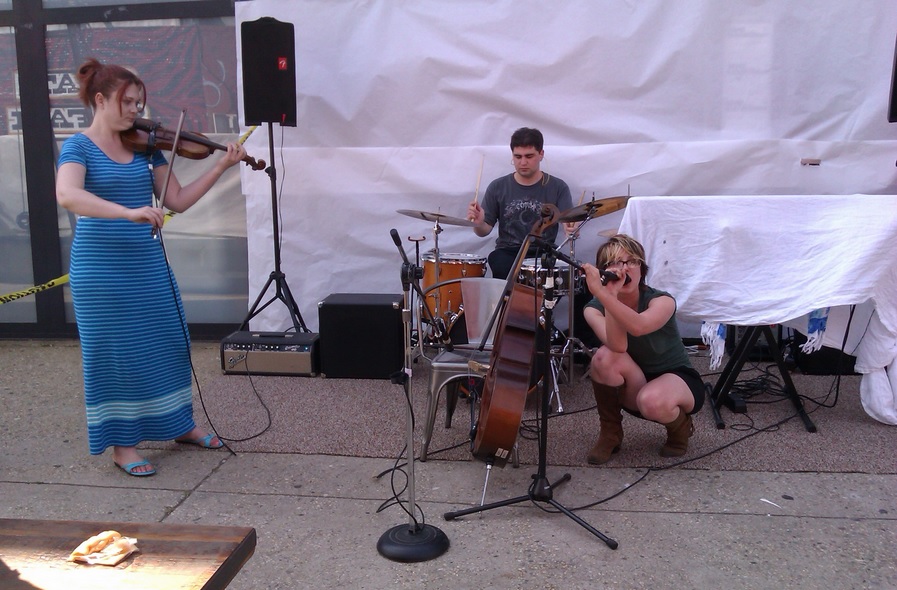 Valerie Kuehne performs at Avi Wisnia's 7th Annual Brooklyn BBQ Block Party