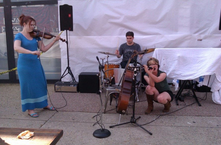 Valerie Kuehne performs at Avi Wisnia's 7th Annual Brooklyn BBQ Block Party