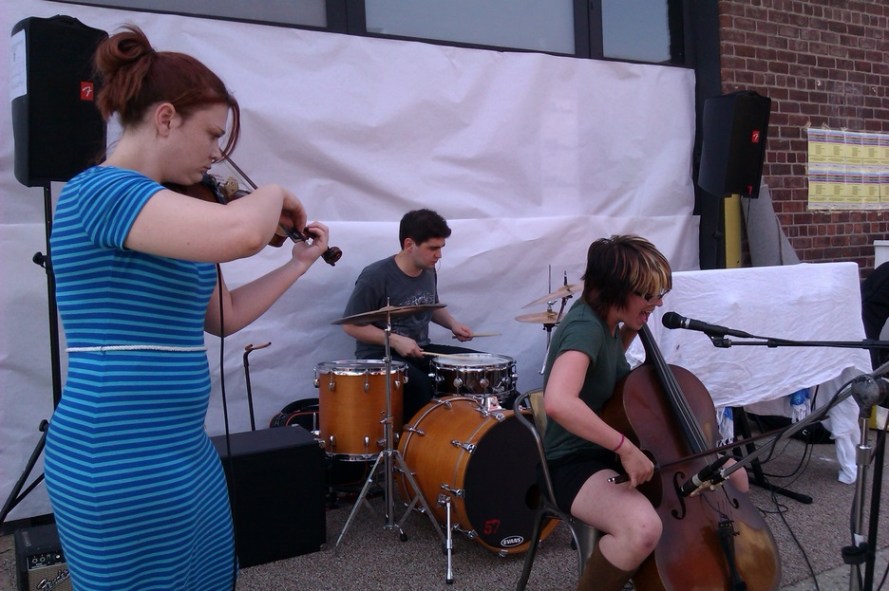 Valerie Kuehne performs in front of Kinfolk Studio in Brooklyn on June 21st, 2013