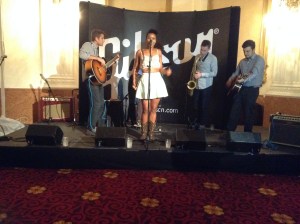 Juicebox Perform at the New Yorker Hotel (l-r): Isaac Jaffe, Lisa Ramey, Nicholas Myers, Aaron Rockers
