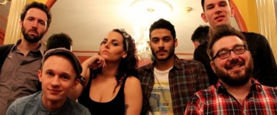 The Dirty Gems, Press Shot. Left to Right, Gary, Mills, Raycee, Ulises, Jack (bottom), Cam (top). Photo by Beth Laschever The Dirty Gems_Press Pic Better