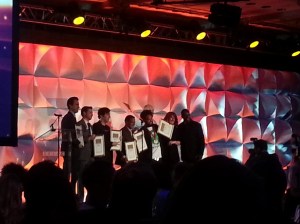 Mike Free Accepting Award