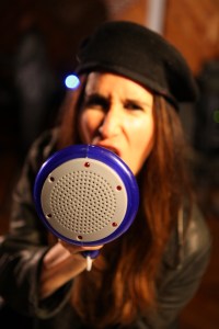 Marla with a Megaphone. Marla Mase. Photo by Blair Bauer.